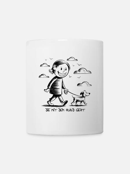 Drôle de dicton de chien pour les amoureux des chiens - Mug blanc - blanc