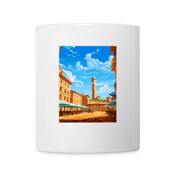 Siena Italien Reise Poster Souvenir Postkarte Farbe - Tasse - Weiß - Vorne