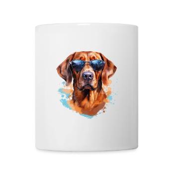 Magyar Viszla mit Sonnenbrille - Tasse - Weiß - Vorne