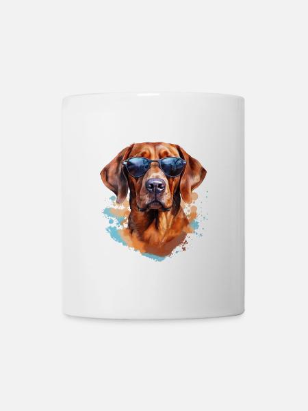 Magyar Viszla mit Sonnenbrille - Tasse - Weiß