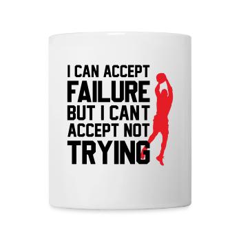 Design de basket-ball cool avec un dicton motivant - Mug blanc - blanc - Devant