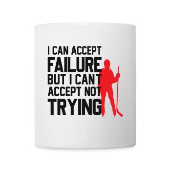 Design de hockey sur glace cool avec un dicton motivant - Mug blanc - blanc - Devant