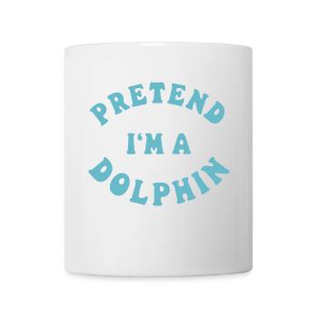 Faites semblant d’être un dauphin - Costume drôle d’Halloween - Mug blanc - blanc - Devant