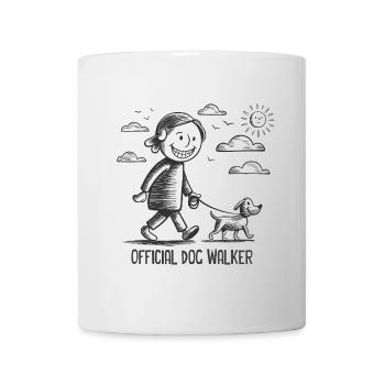 Official Dog Walker Hundebesitzer Spruch - Tasse - Weiß - Vorne