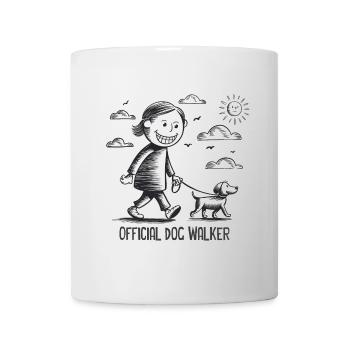 Official Dog Walker Hundebesitzer Spruch - Tasse - Weiß - Vorne