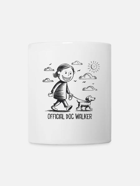 Official Dog Walker Dog Owner Saying - Mug - white