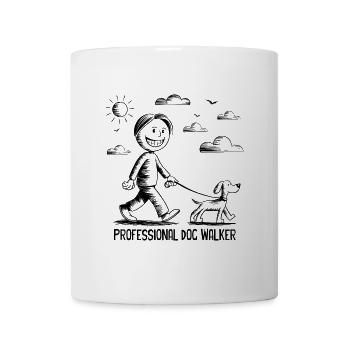 Promeneur de chiens professionnel - Mug blanc - blanc - Devant