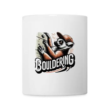 Bouldering Lemur Climbing Gift - Mug - white - Front