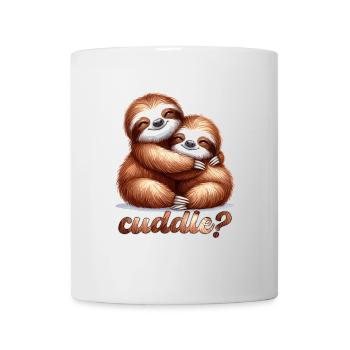 paresseux paresseux câlins cadeau - Mug blanc - blanc - Devant