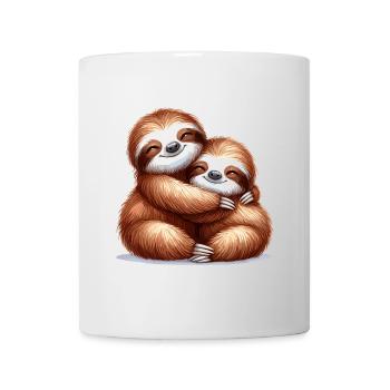 paresseux paresseux câlins cadeau - Mug blanc - blanc - Devant
