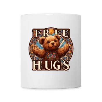 Teddy Gratis Umarmungen Geschenk - Tasse - Weiß - Vorne
