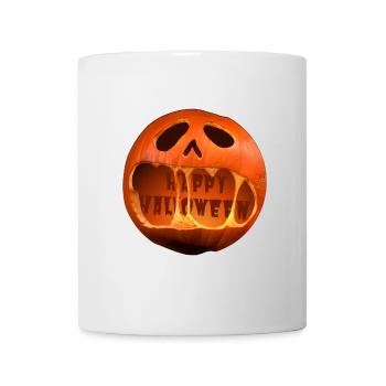 Scream Kürbis Halloween schreiend - Tasse - Weiß - Vorne