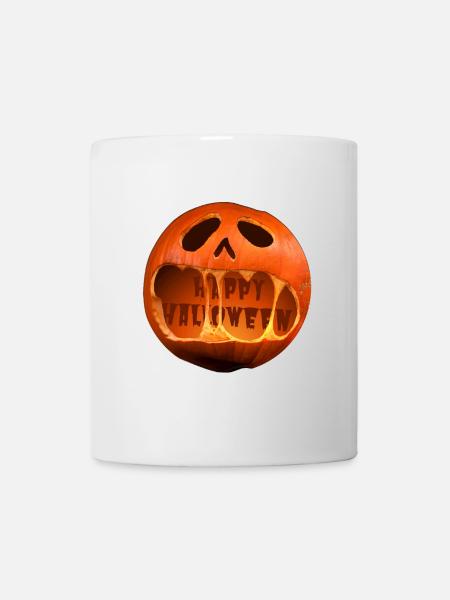 Scream Kürbis Halloween schreiend - Tasse - Weiß