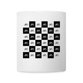 Geometrisches Fahrradmuster-Design - Tasse - Weiß - Vorne