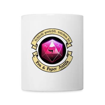 Pen and Paper Antifa - Tasse - Weiß - Vorne
