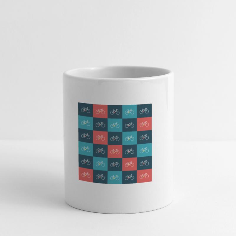 Vibrant Bicycle Pattern Artwork Mug