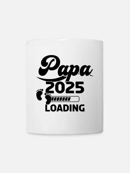 Papa 2025 Chargement - Mug blanc - blanc