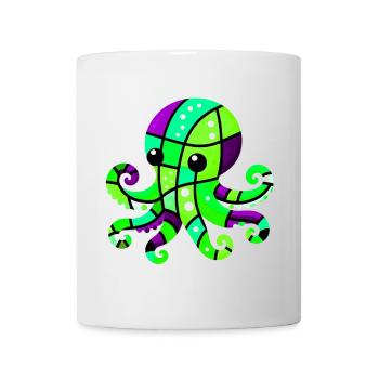 Krake - Tasse - Weiß - Vorne