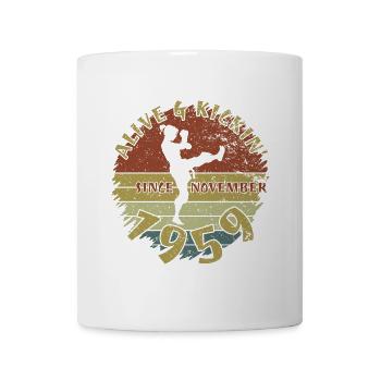 65. Geburtstag Alive and kickin since 11/1959 - Tasse - Weiß - Vorne