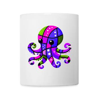 Krake - Tasse - Weiß - Vorne
