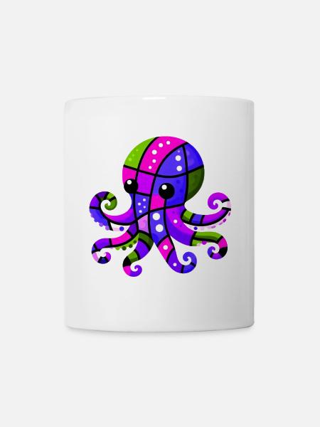 Krake - Tasse - Weiß