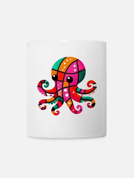 Krake - Tasse - Weiß