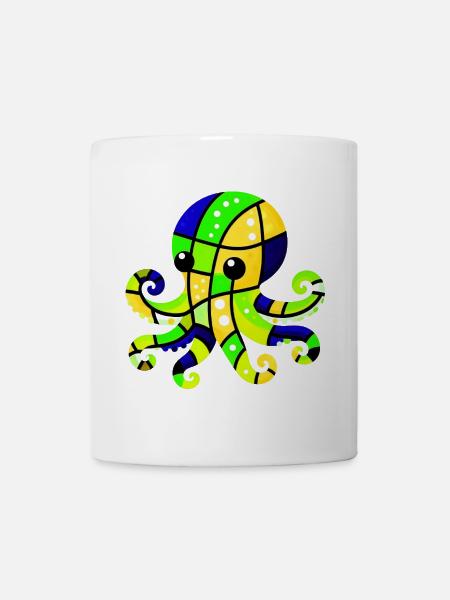 Krake - Tasse - Weiß