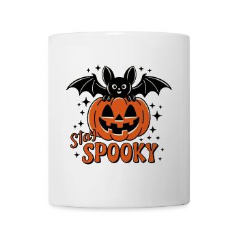 Stay Spooky Halloween Pumpkin Bat - Mug - white - Front