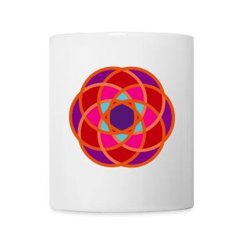 Fleur d’énergie Yoga Méditation Inde Mandala Rouge - Mug blanc - blanc - Devant