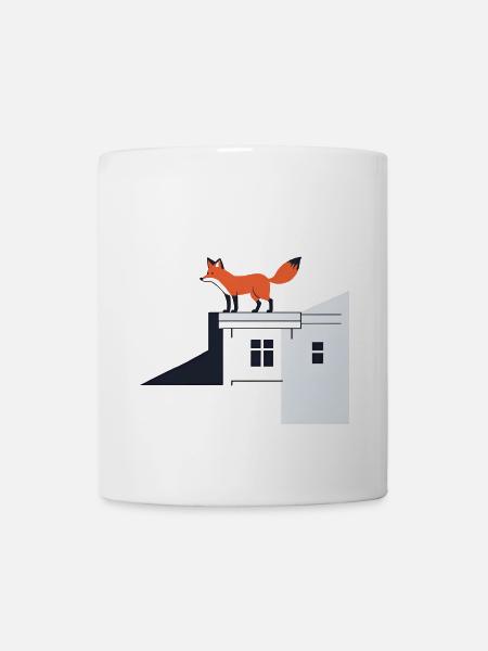 Fox Roost on Rooftop - Mug - white
