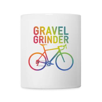 Vibrant Gravel Grinder Bicycle Design - Mug - white - Front