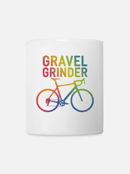 Vibrant Gravel Grinder Bicycle Design - Mug - white