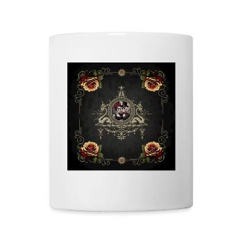 Romantik eines Totenkopf-Hochzeitspaares - Tasse - Weiß - Vorne