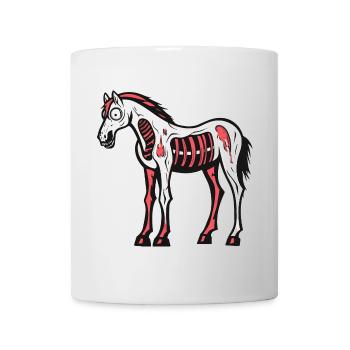 Pferd Halloween Comic Lustig - Tasse - Weiß - Vorne