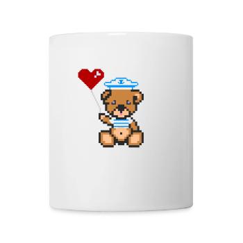 Pixel Bear Navy - Mug - white - Front