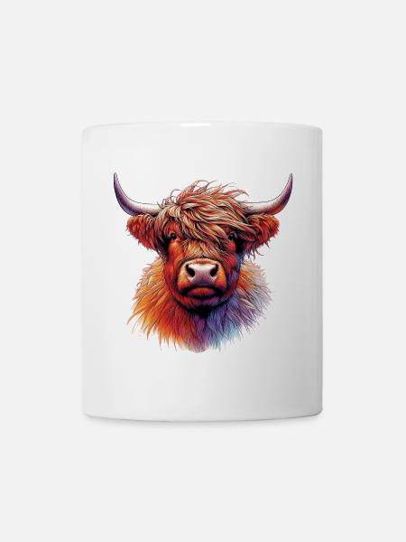 Scottish Highland Cow - Mug - white
