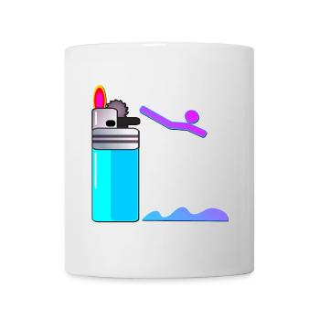 FEUERZEUG SCHWIMMEN TURMSPRINGEN - Tasse - Weiß - Vorne