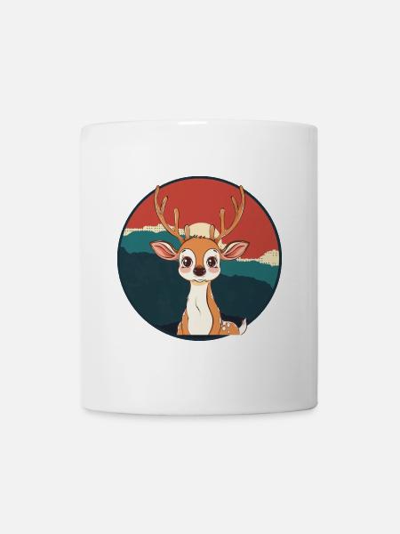 Hirsch Hirschgeweih - Tasse - Weiß