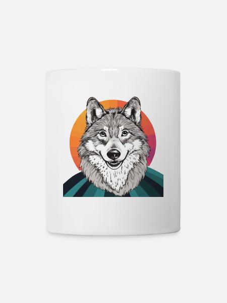 Wölfe Husky - Tasse - Weiß