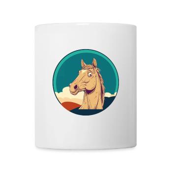 Pferd Reiter - Tasse - Weiß - Vorne