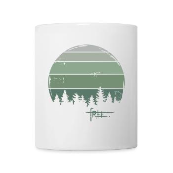 Wald retro Freiheit Baum Natur Graffiti Symbol - Tasse - Weiß - Vorne