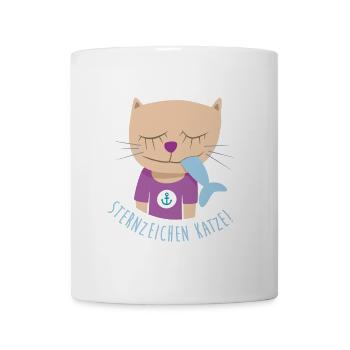 Signe du zodiaque de chatAnimal Love Fish Anchor - Mug blanc - blanc - Devant