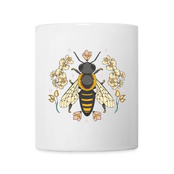 Biene Bienen Insekt Insekten Kinder Kind Blumen - Tasse - Weiß - Vorne