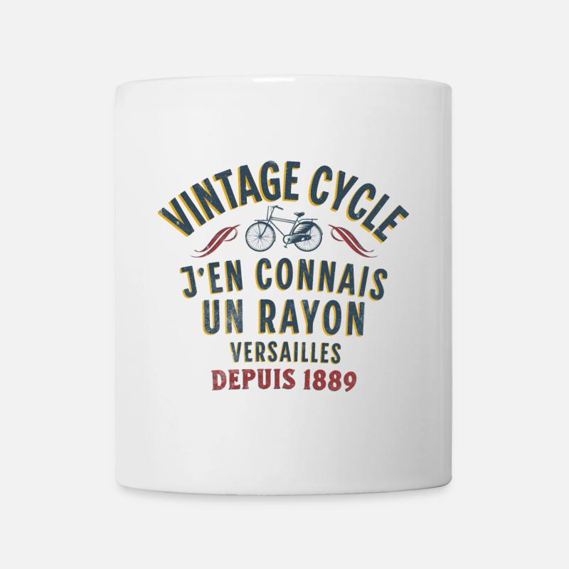 Vintage cycle j en connais un rayon - Mug blanc - blanc