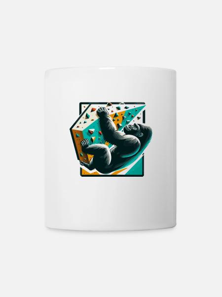 Bouldern Gorilla Geschenk - Tasse - Weiß