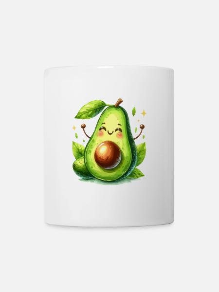 Avocado witzig positiv Optimismus Geschenk - Tasse - Weiß