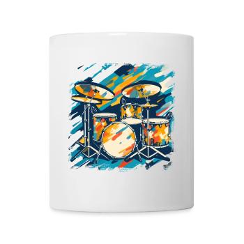 Drum Portrait - Mug - white - Front