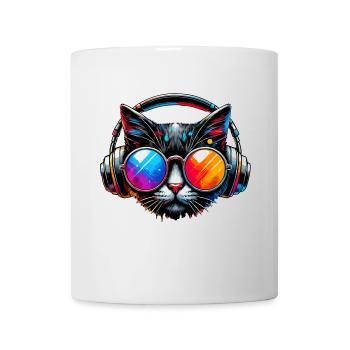 DJ Cat - Chat Disco & Fête - Mug blanc - blanc - Devant