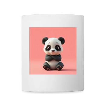 Panda mit Cartoon-Effekt - Tasse - Weiß - Vorne