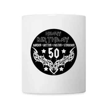 50.Geburtstag , 50 Jahre , Heavy Birthday 50 (25) - Tasse - Weiß - Vorne